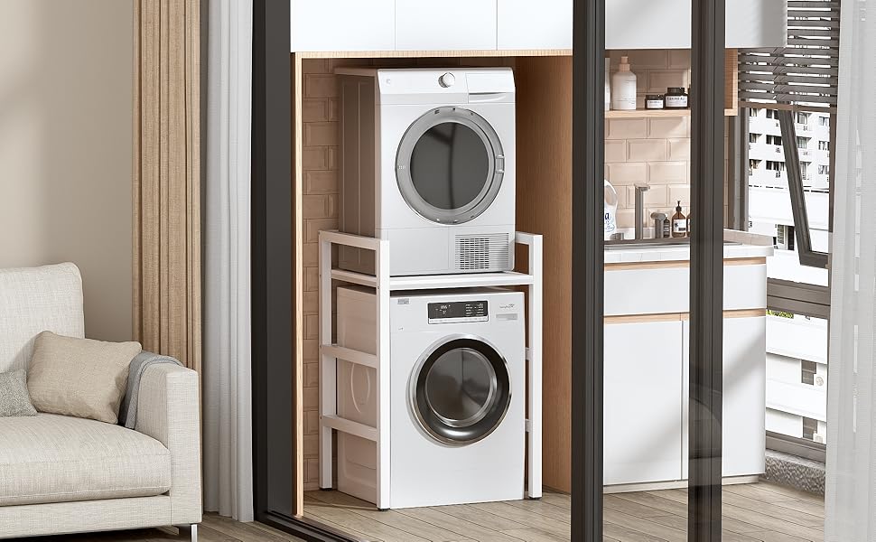 meuble de rangement au dessus machine a laver