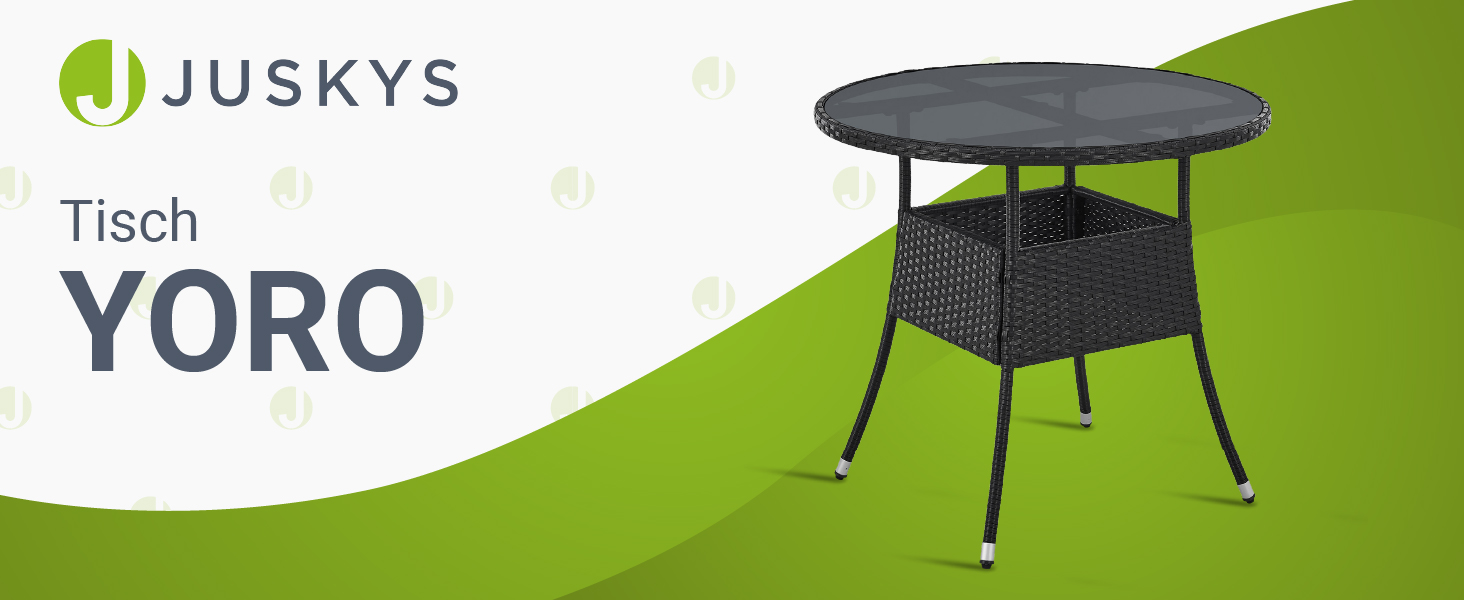 Juskys Table de jardin confortable pour l'extérieur