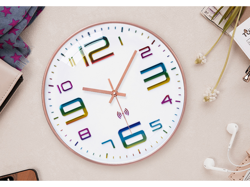 VINILITE Horloge Murale Radio Pilotée Design Moderne avec Movement Silencieux