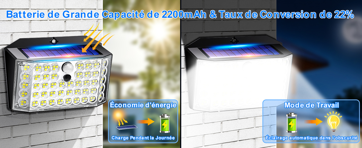 lampe solaire exterieur detecteur de mouvement lumiere solaire exterieur